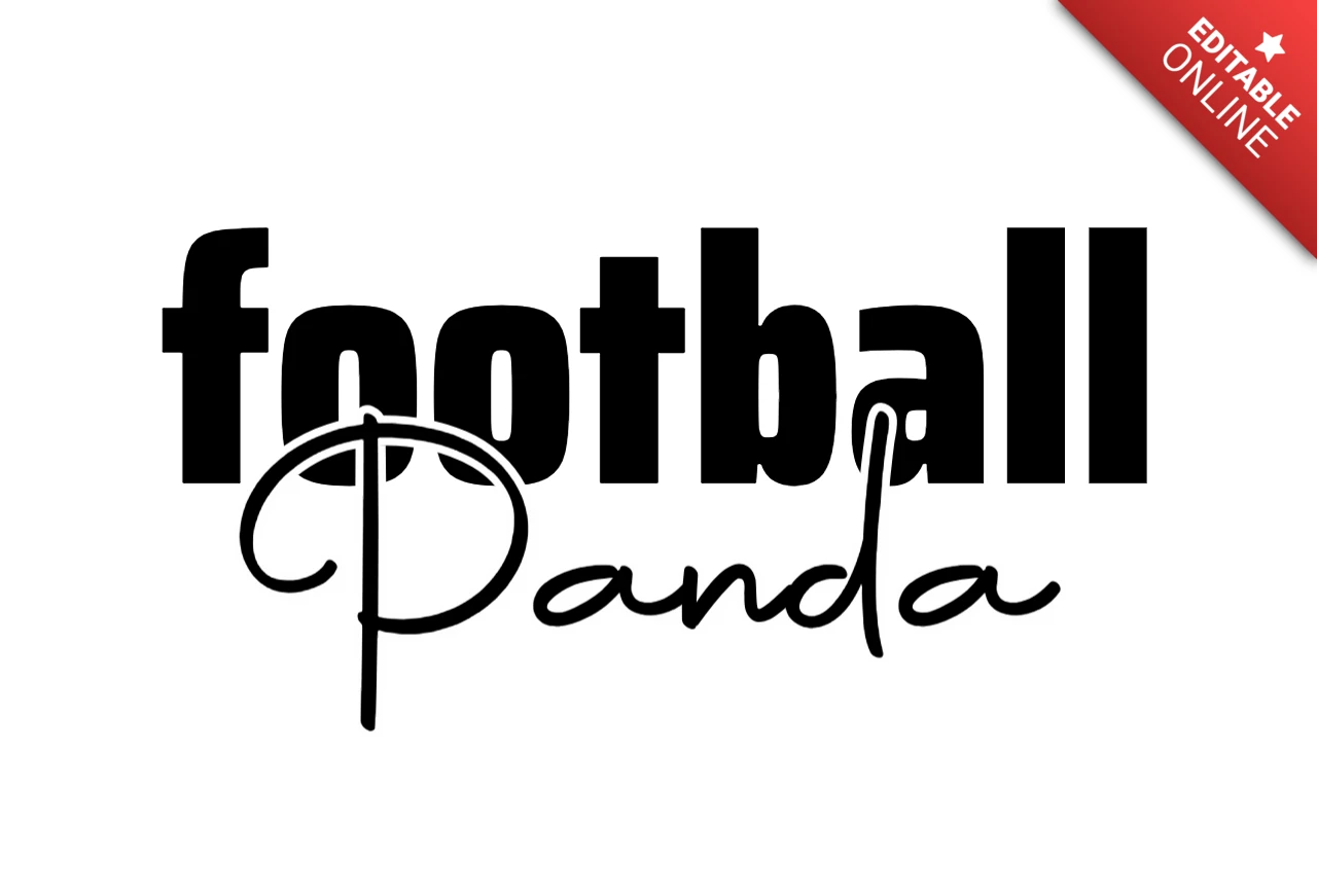 Futbol panda tişört tasarım şablonu