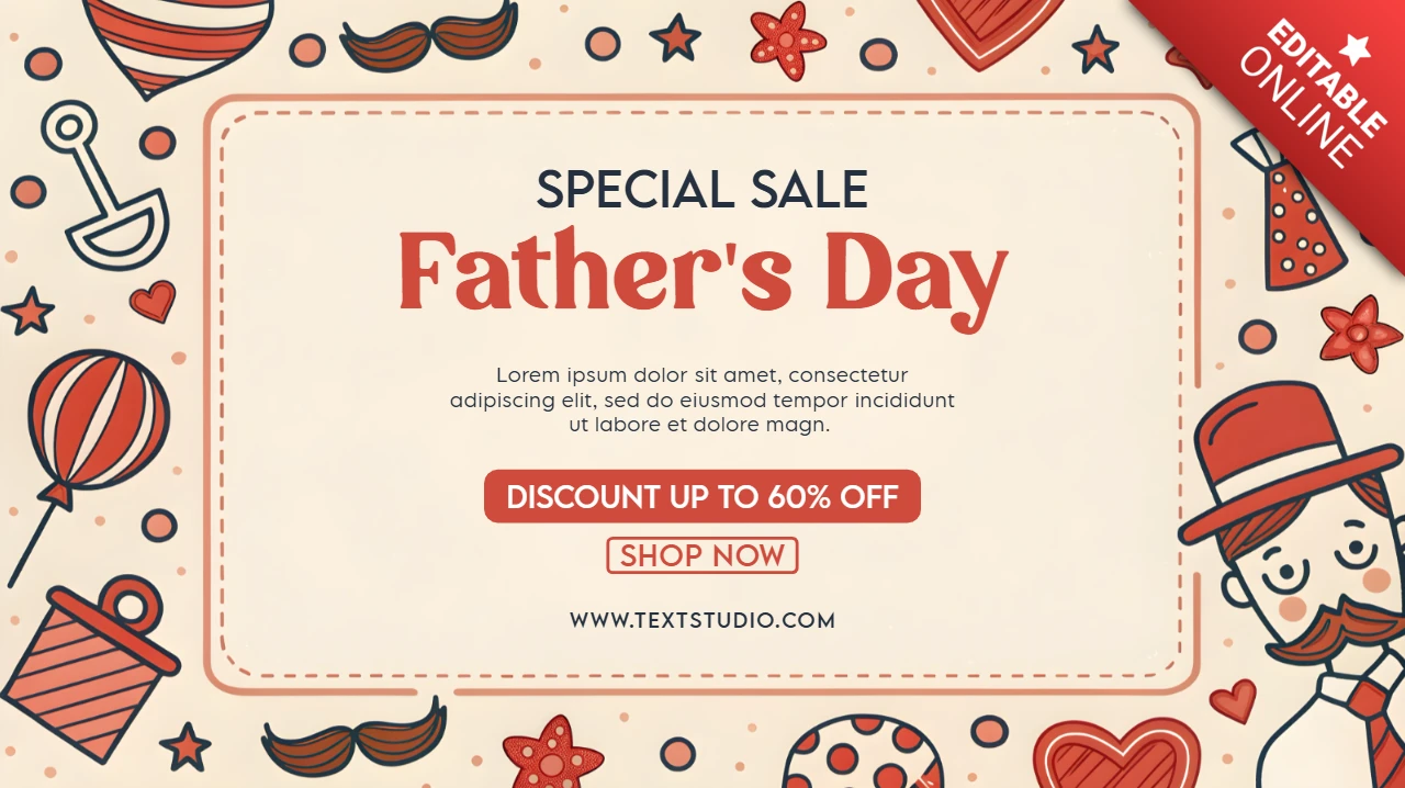 Father's Day Sale Design Template - Playful and Whimsical Style