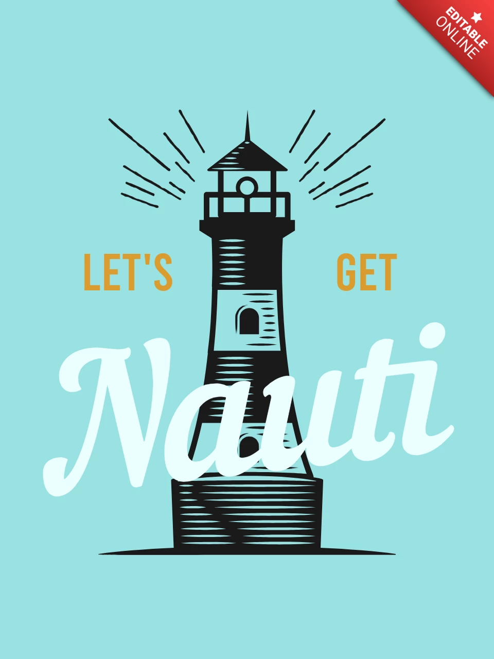 Дизайн шаблона футболки nauti