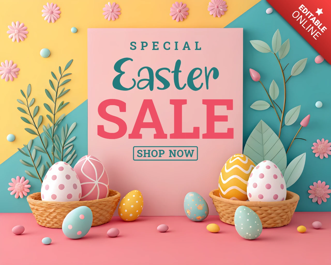 Bunte Ostern Verkauf Design-Vorlage für festliche Promotionen