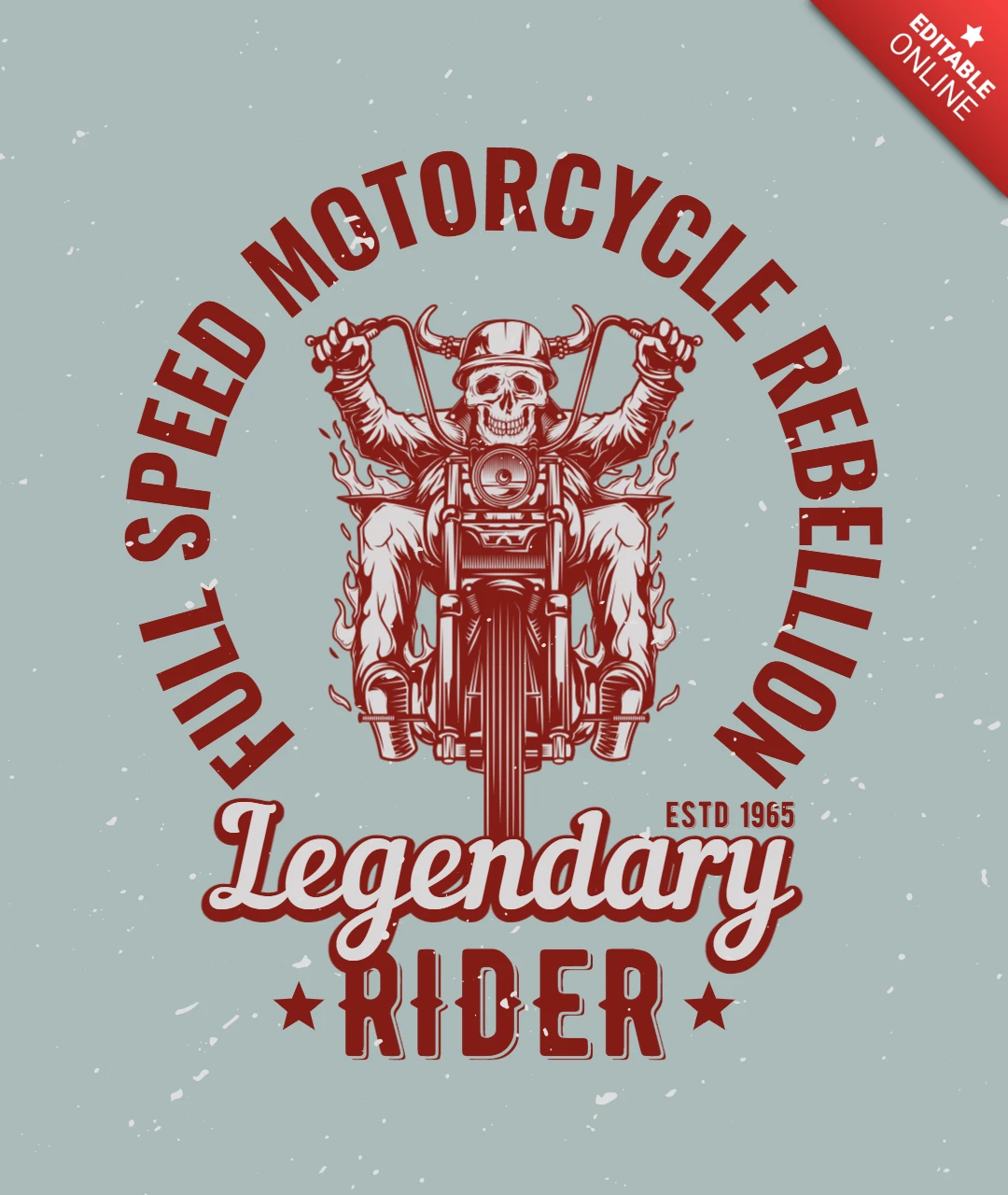 Biker auf motorrad t-shirt design vorlage