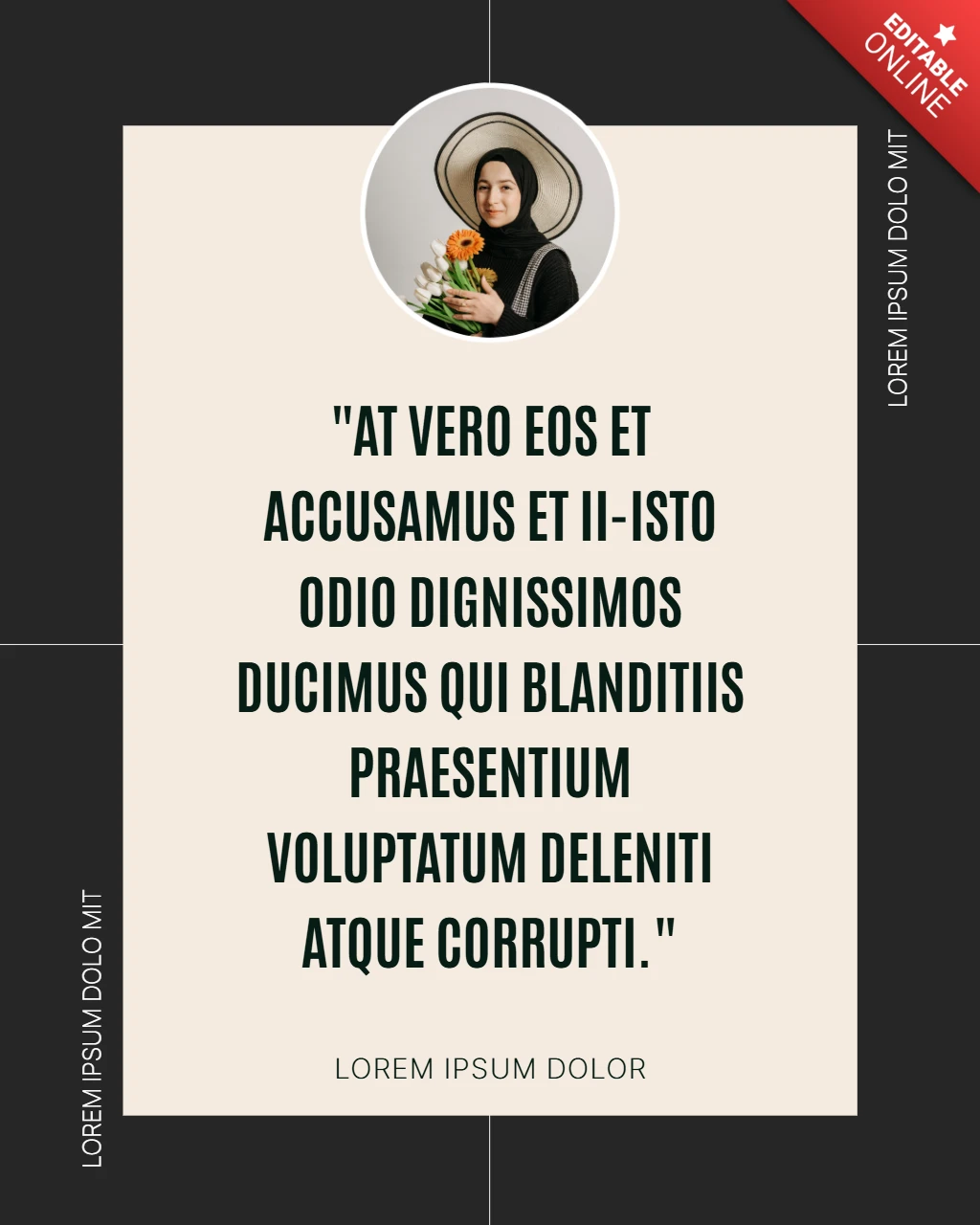 Motiverende quote instagram post ontwerpsjabloon