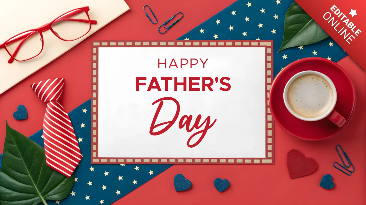 Festive Father's Day Design Template with Playful Elements