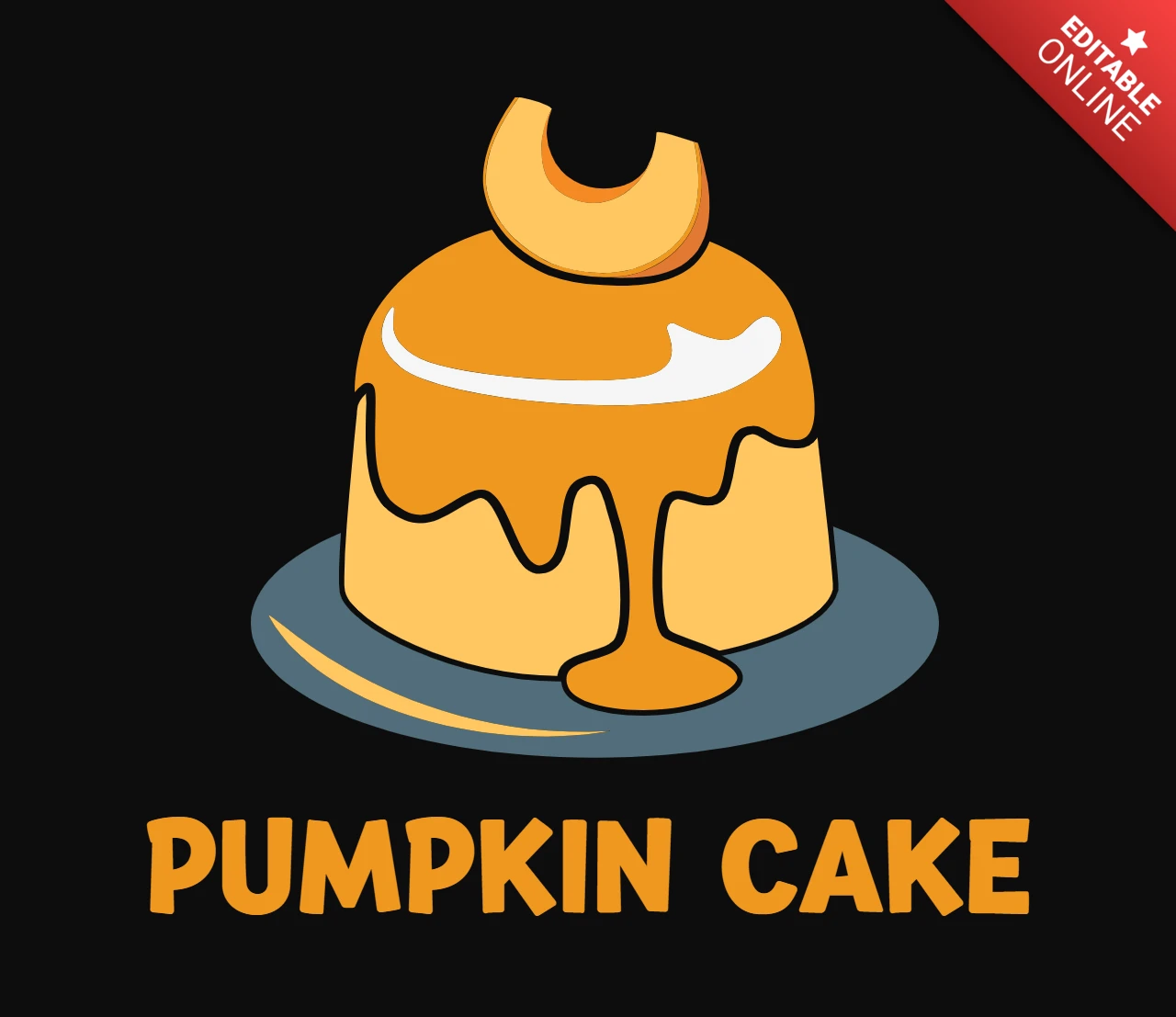 Pumpkin Cake Thanksgiving T-Shirt Design Template