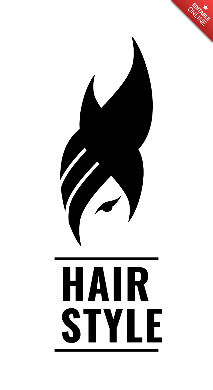 Szablon projektu logo fryzury