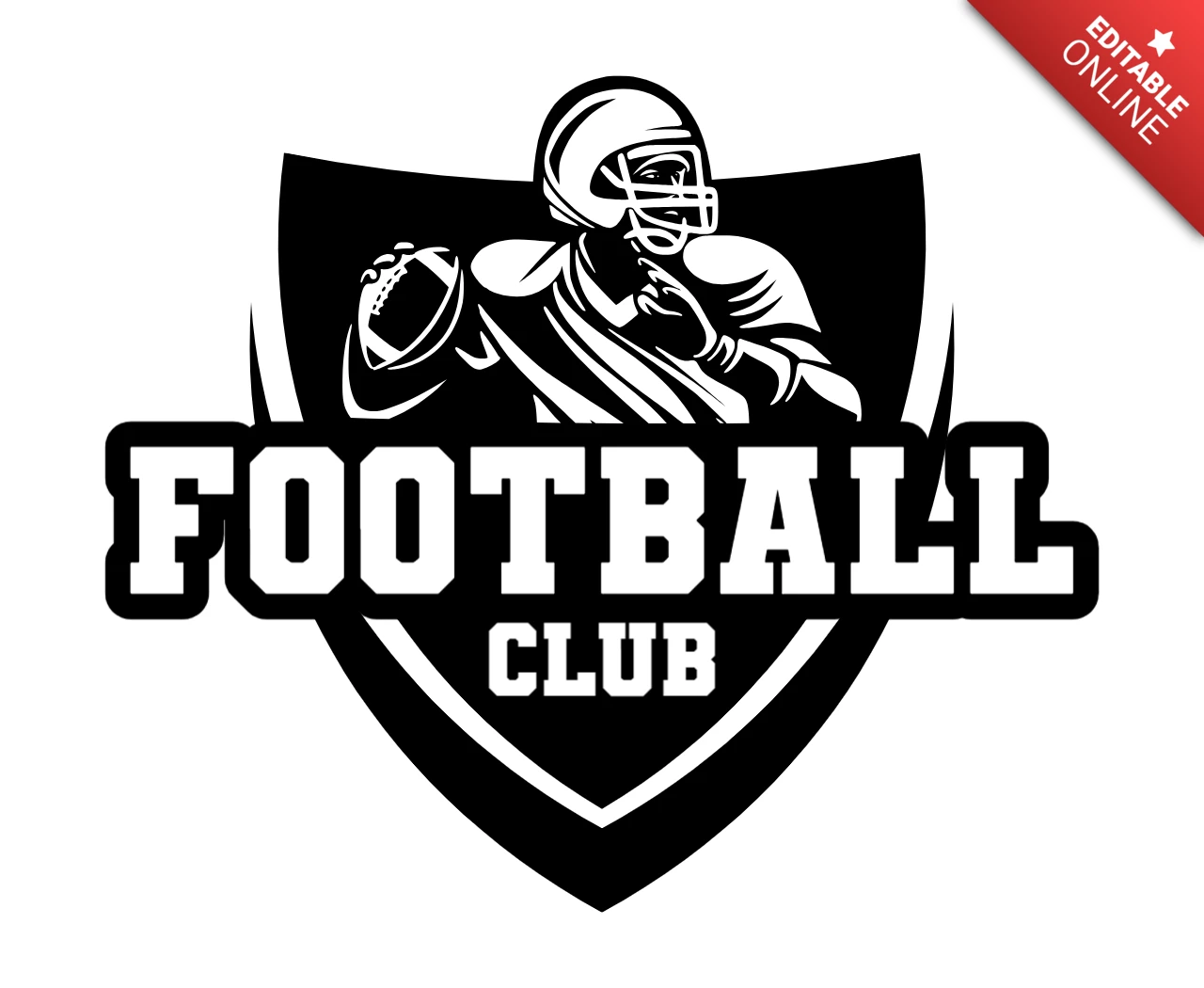 American Football Club Badge Logo Design Template