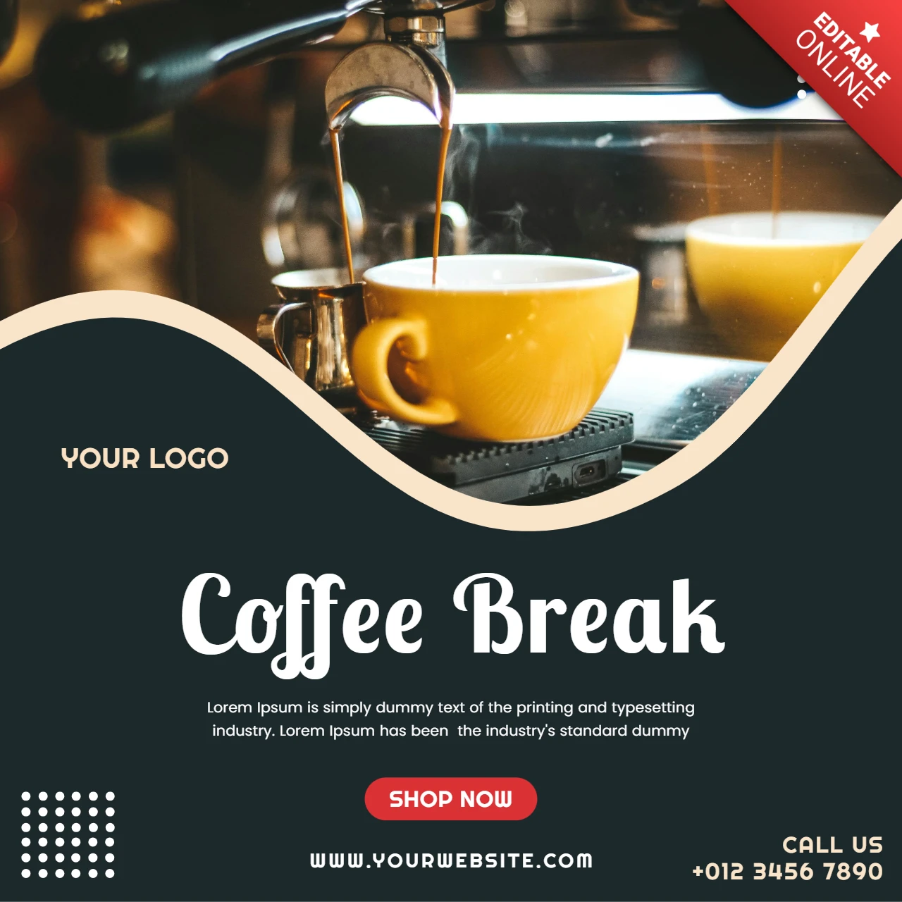 Coffee Sale Social Media Post Design Template