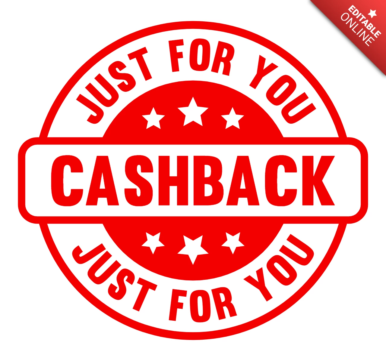 Cash back badge stempels promotie ontwerpsjabloon