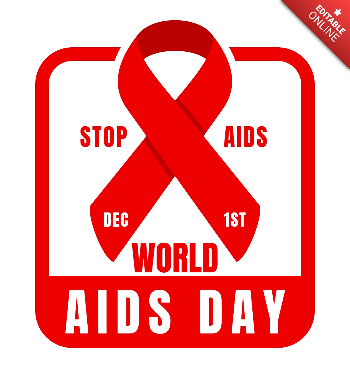 Szablon logo Światowego Dnia AIDS