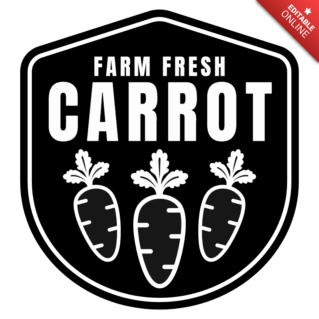 Fresh Carrot Logo Design Template