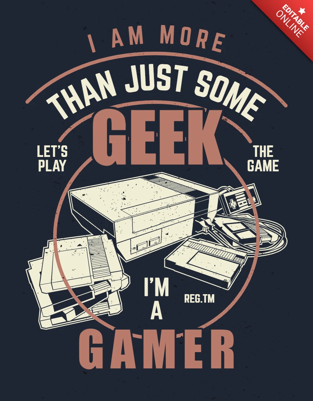 Ich bin ein gamer t-shirt design vorlage