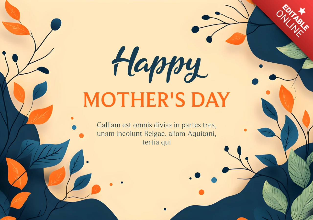 Modelo de design floral elegante para a comemoração do feliz dia das mães