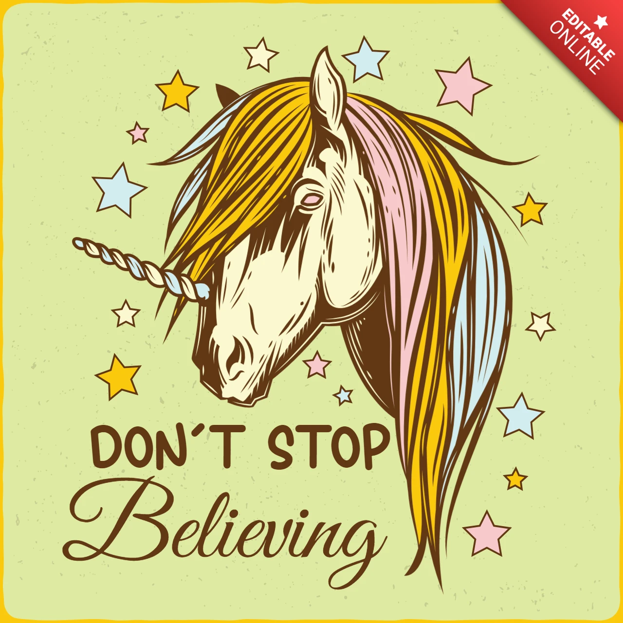 Unicorn Don't Stop Believing T-Shirt Design