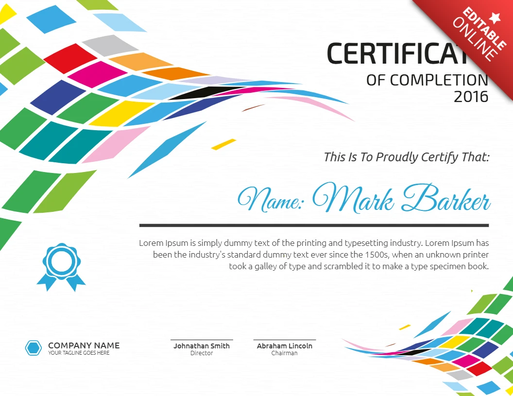 Abstracte moderne professionele zakelijke certificaat post ontwerpsjabloon