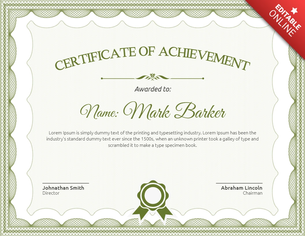 Plantilla de diseño de certificado profesional moderno y elegante