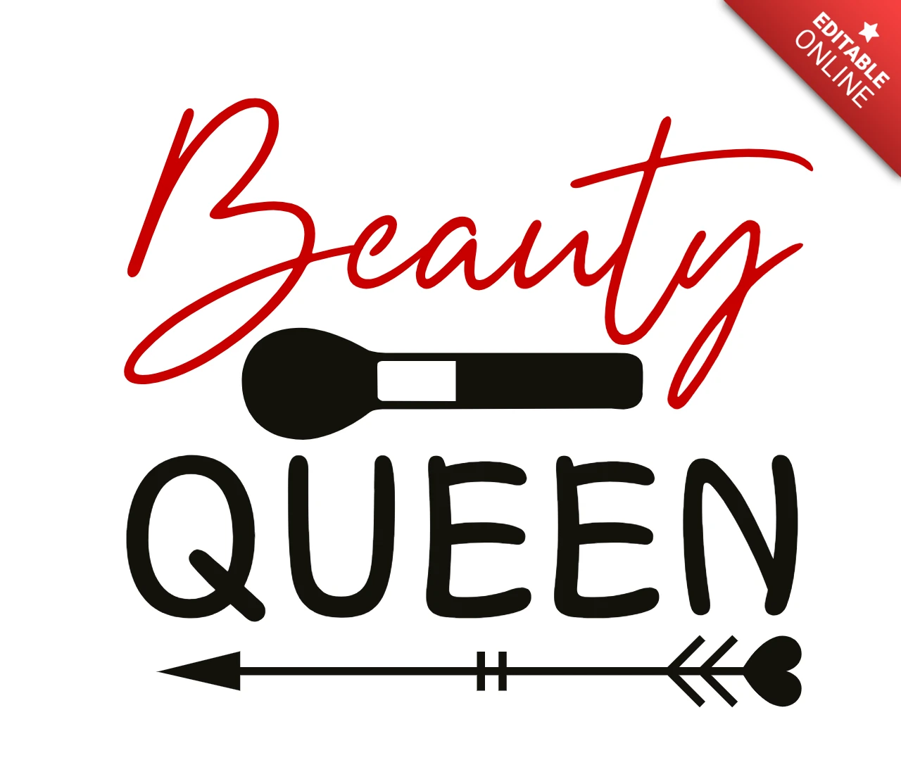 Maquillaje de reina de belleza plantilla de diseño de camiseta