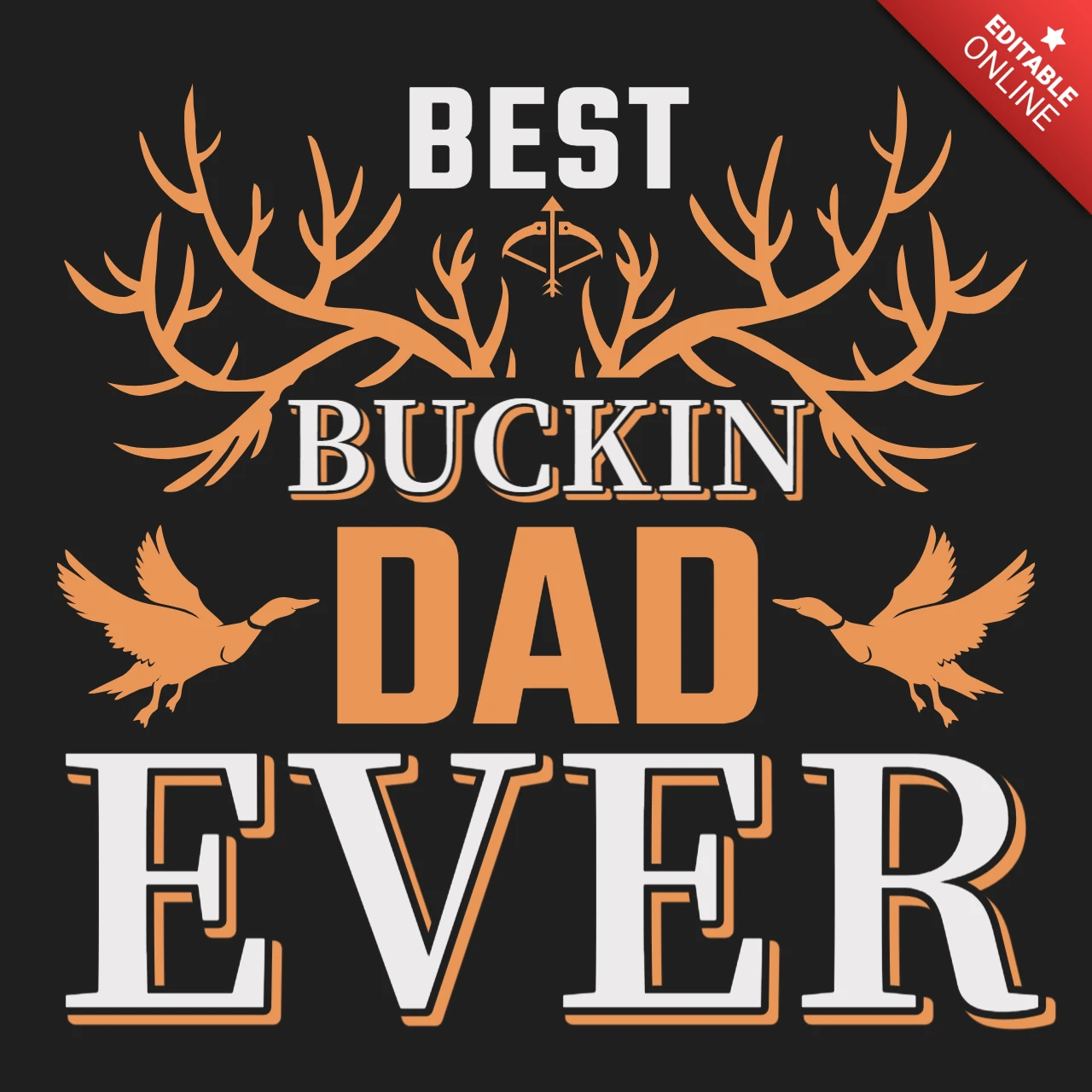 Rustykalny szablon projektu buckin' dad dla niestandardowej odzieży