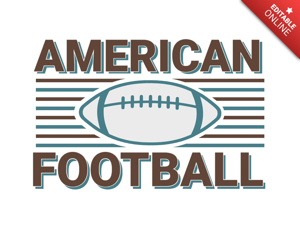 Vintage american football sport t-shirt design vorlage
