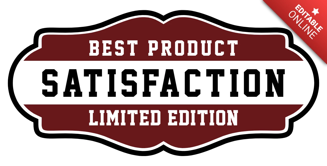 Satisfaction Label Logo Design Template
