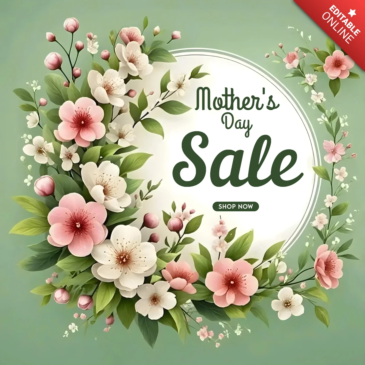 Elegantes florales Muttertag-Verkaufsvorlage-Design