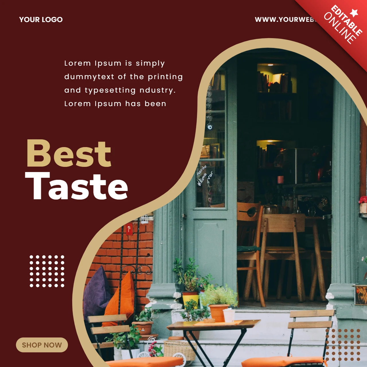 Best Taste Coffee Sale Instagram Post Design Template