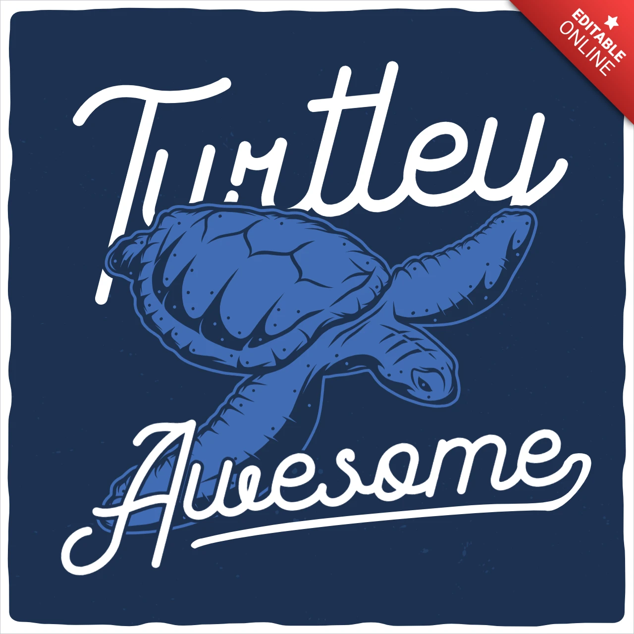 Turtley Awesome T-shirt Design Template