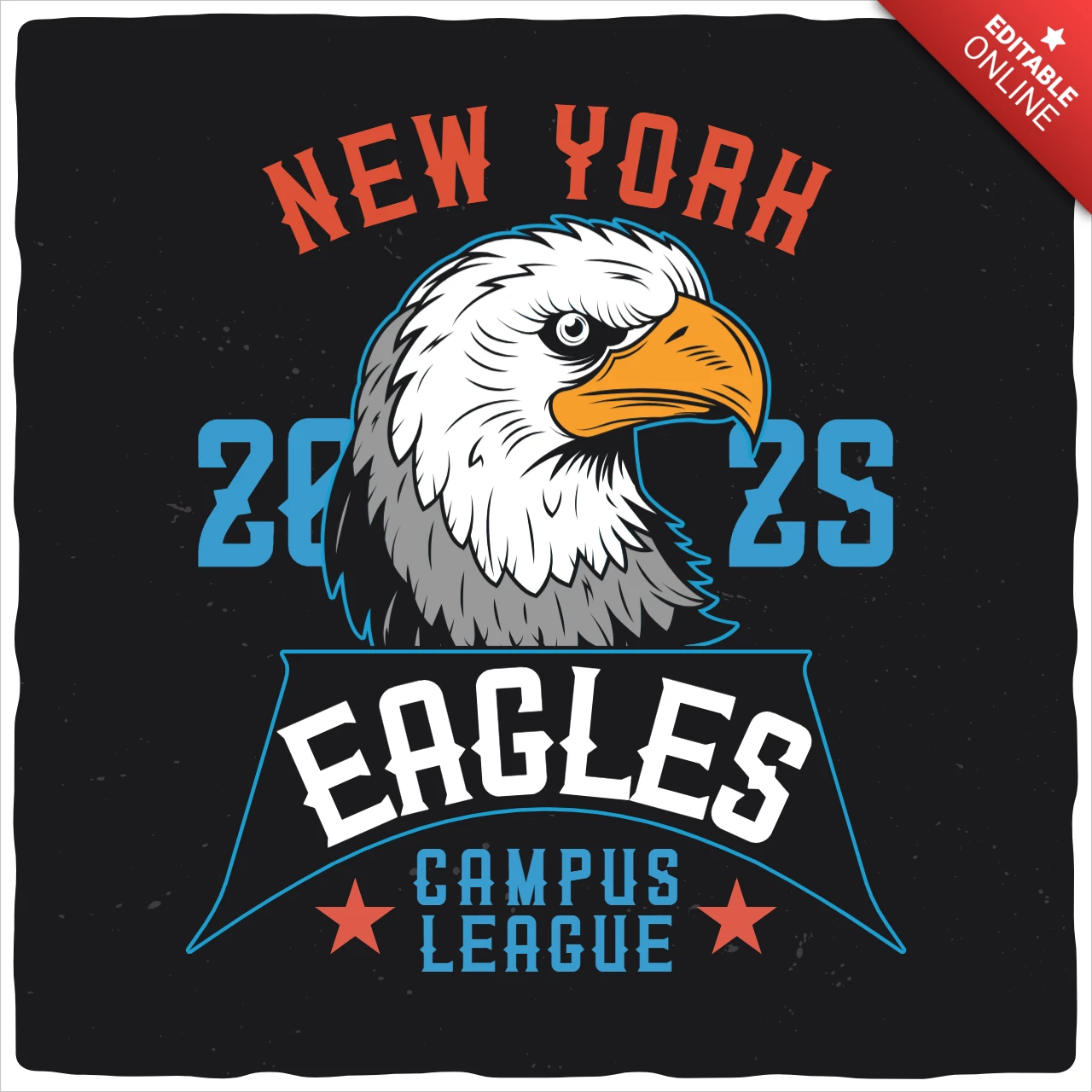 Modèle de t-shirt de la ligue universitaire des Aigles