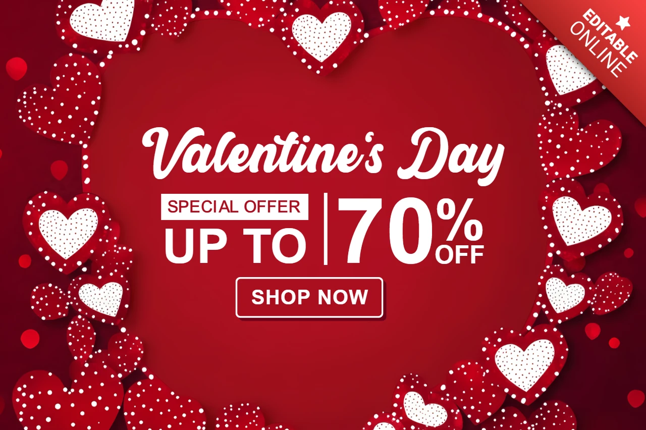 Valentinstag Verkauf Vorlage Design - Sonderangebot