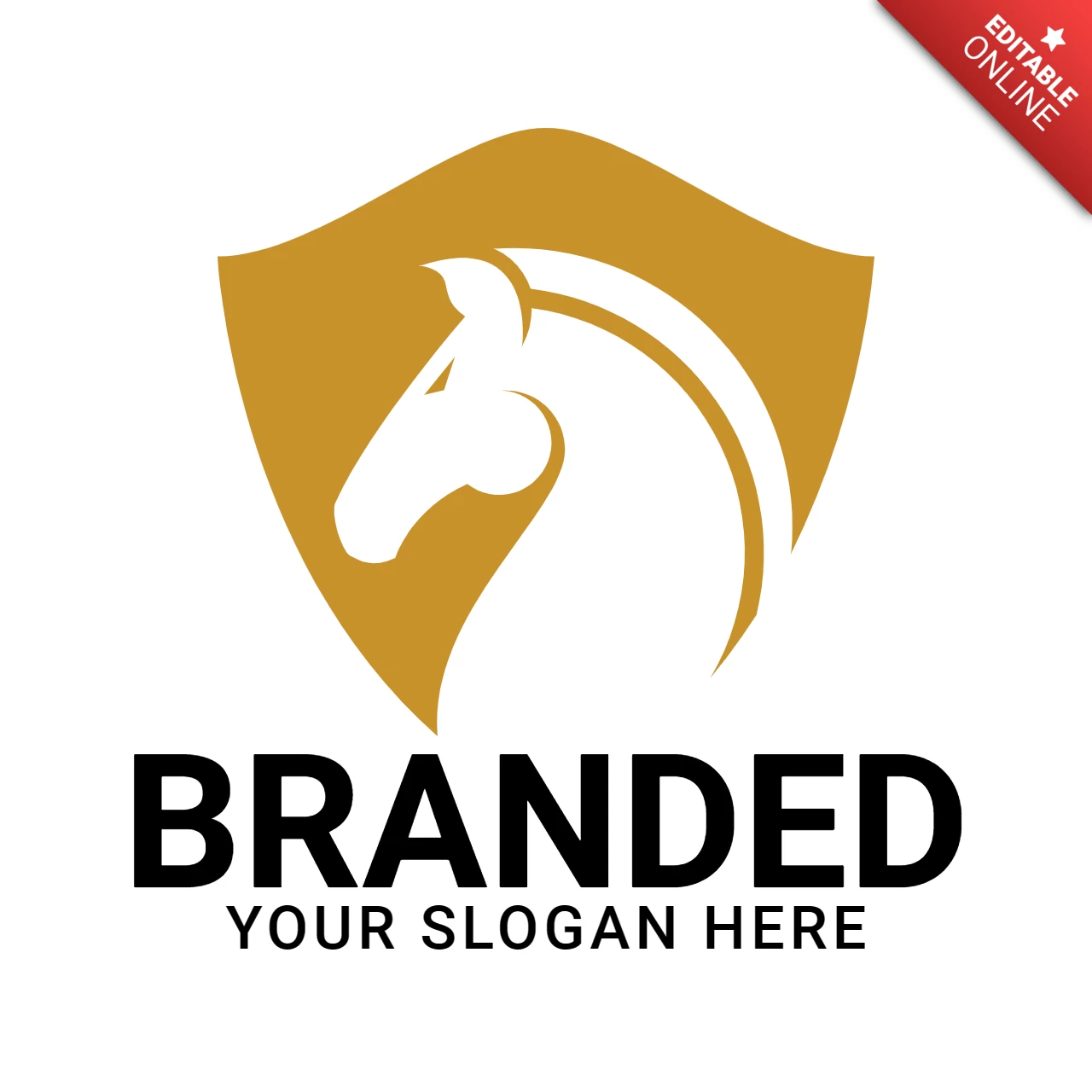 Kalkan at logo tasarım şablonu
