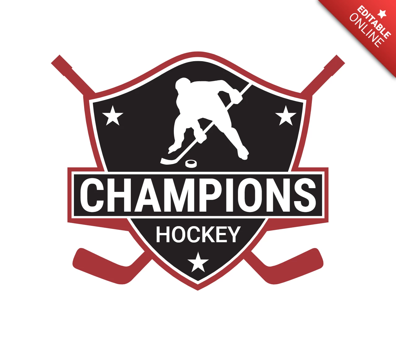 Hockey sport logo ontwerpsjabloon