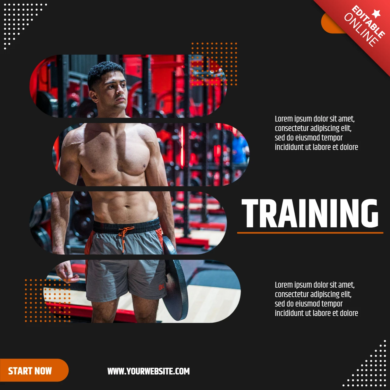 Striking Advertising Collage Instagram Post Design Template