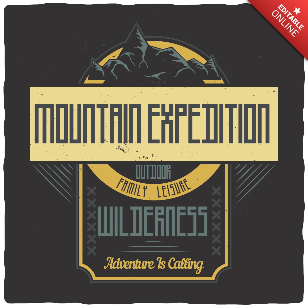 Mountain Expedition T-shirt Design Template