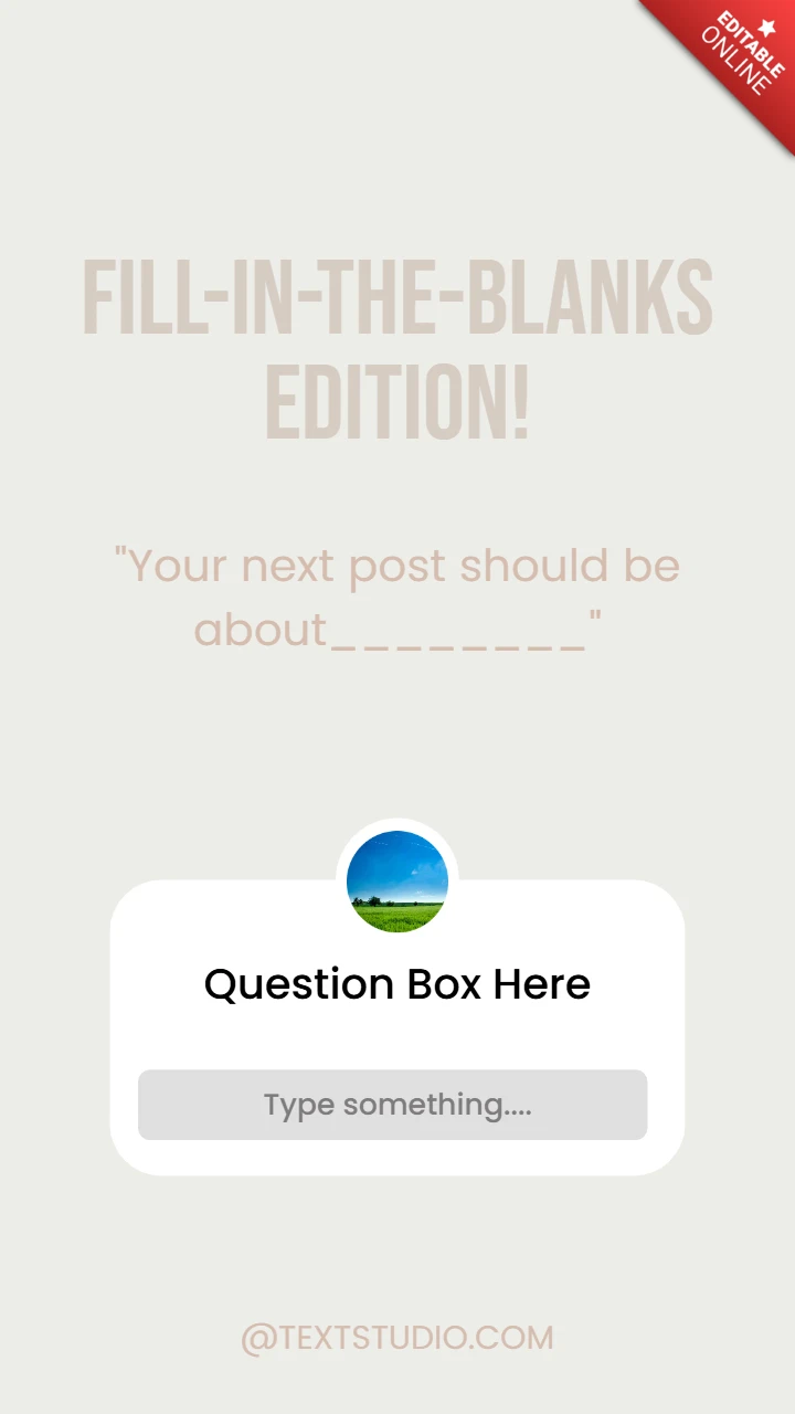 Followers With A Fun Fill In The Blanks Instagram Story Design Template