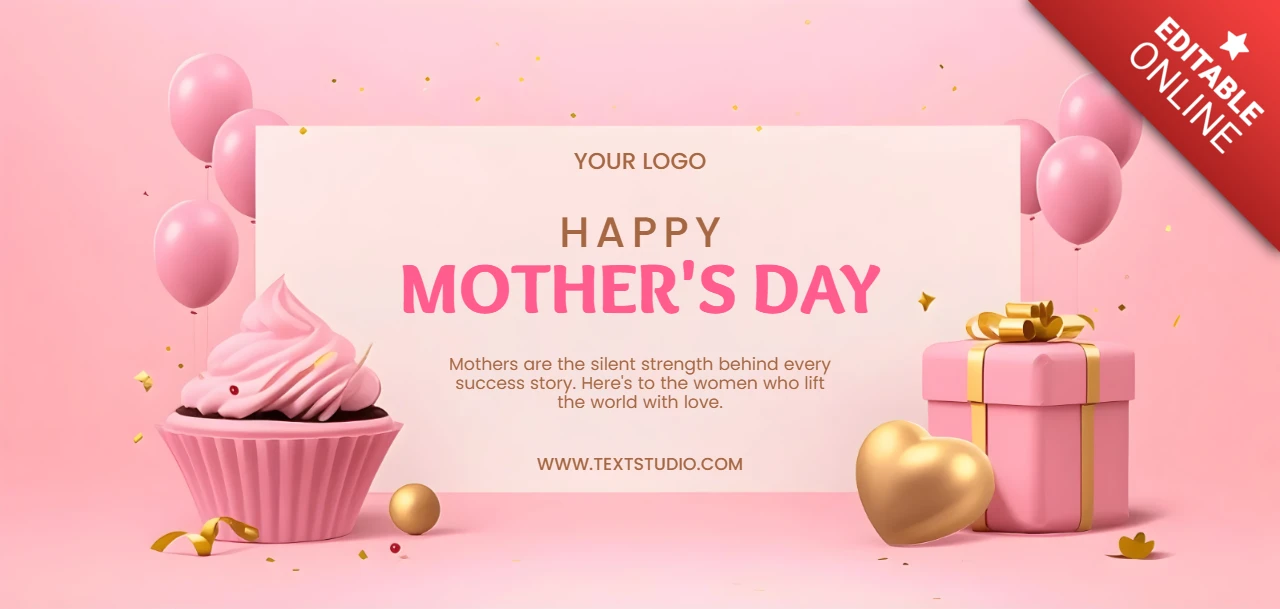 Editable Mother's Day Celebration Template with Sweet Pink Design