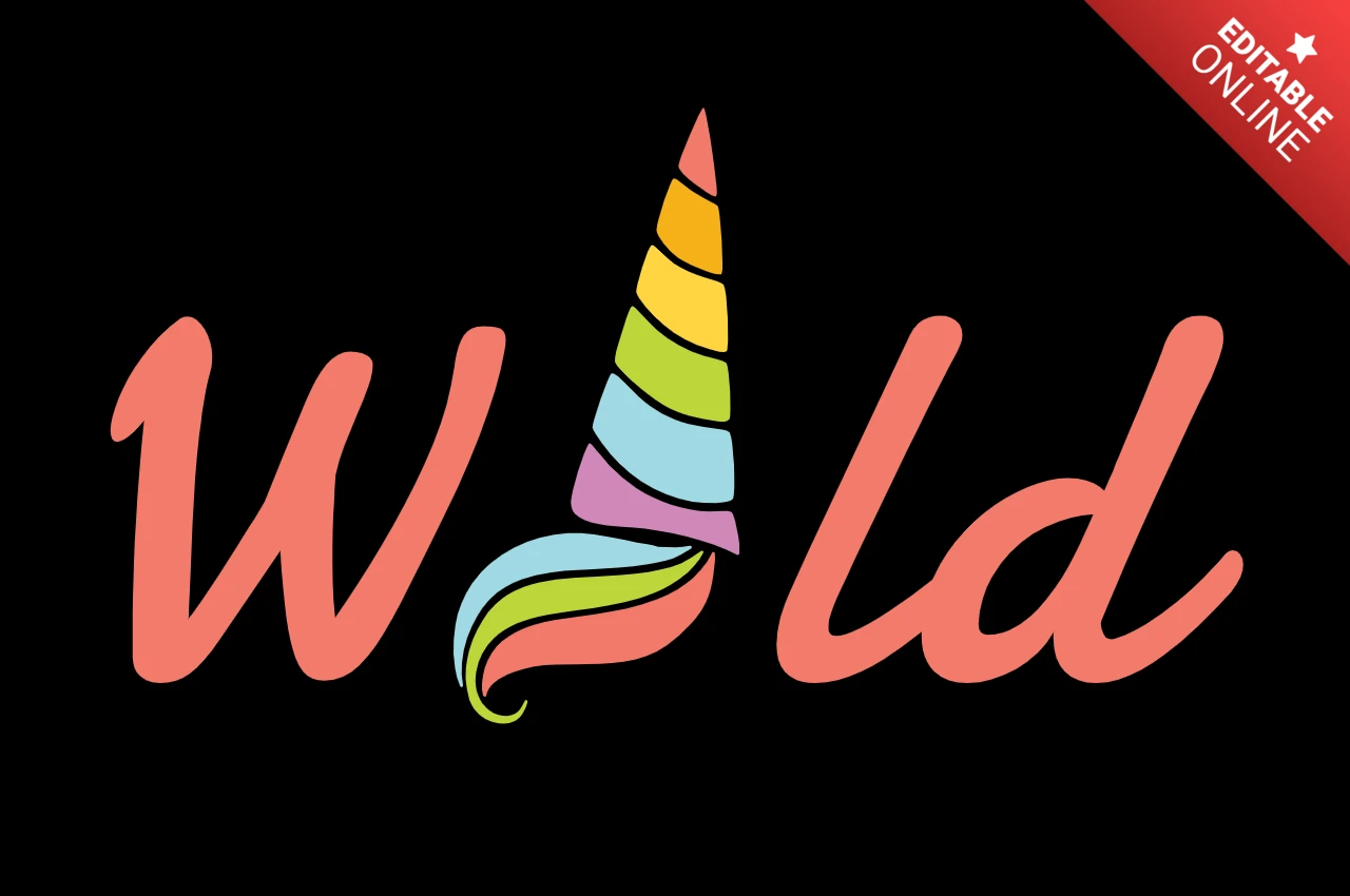 Wildes einhorn t-shirt design vorlage