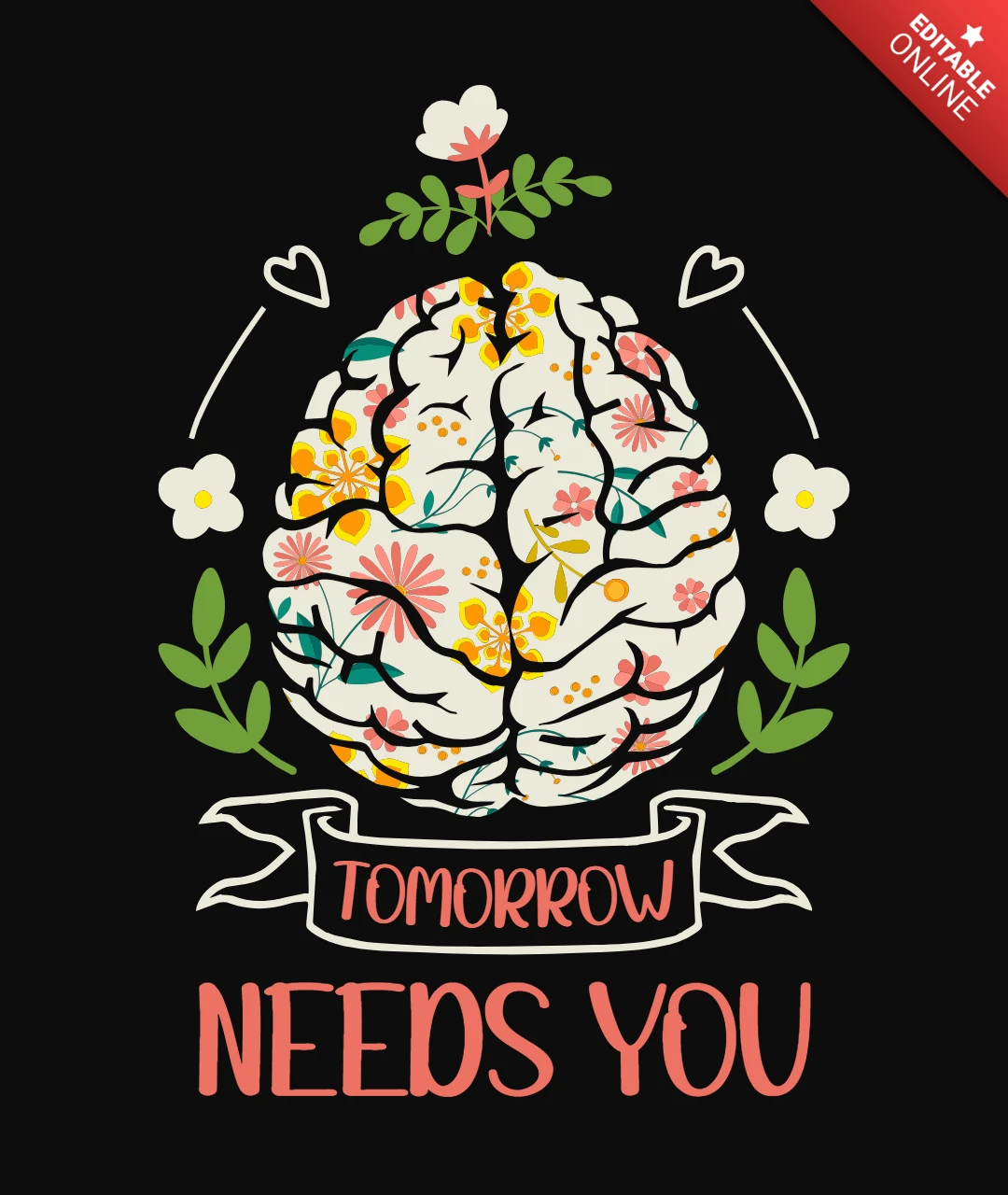 Tomorrow needs you plantilla de diseño de camiseta