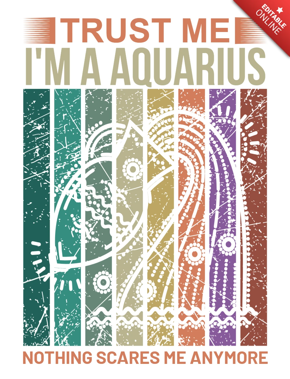 Modello di design modificabile per acquario: stile grafico retrò e audace da personalizzare