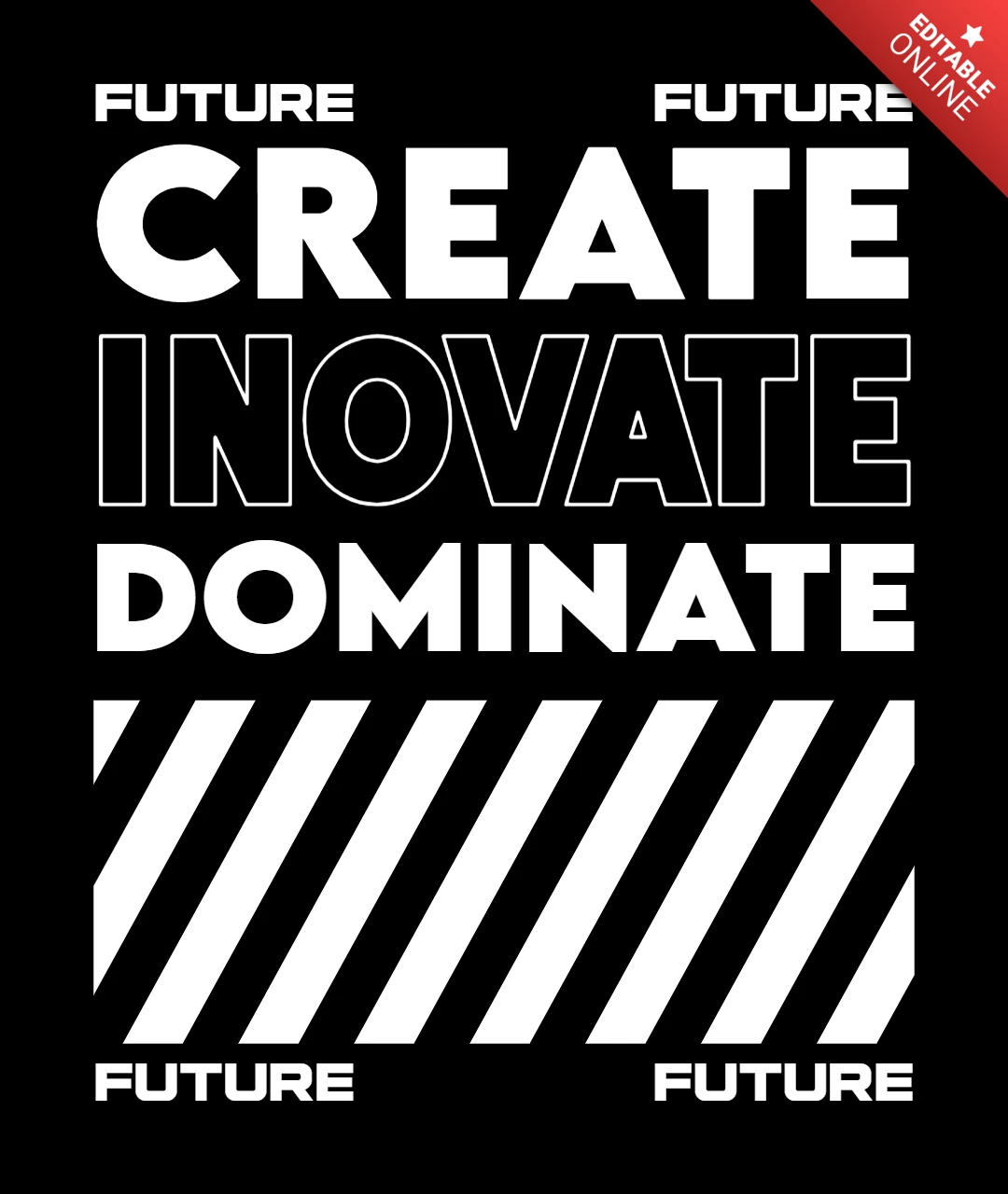 Creative Hustle Inspirational Decor with Minimalist Layout & Action-Oriented Message T-Shirt Design Template