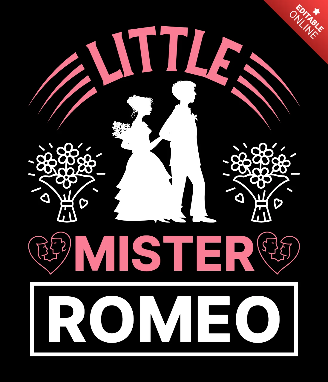 Little Mister Romeo Wedding Design Template – Romantic Silhouette Style