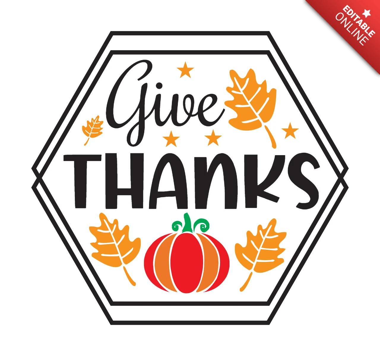 Le t-shirt "Give thanks" est un modèle de citation d'automne