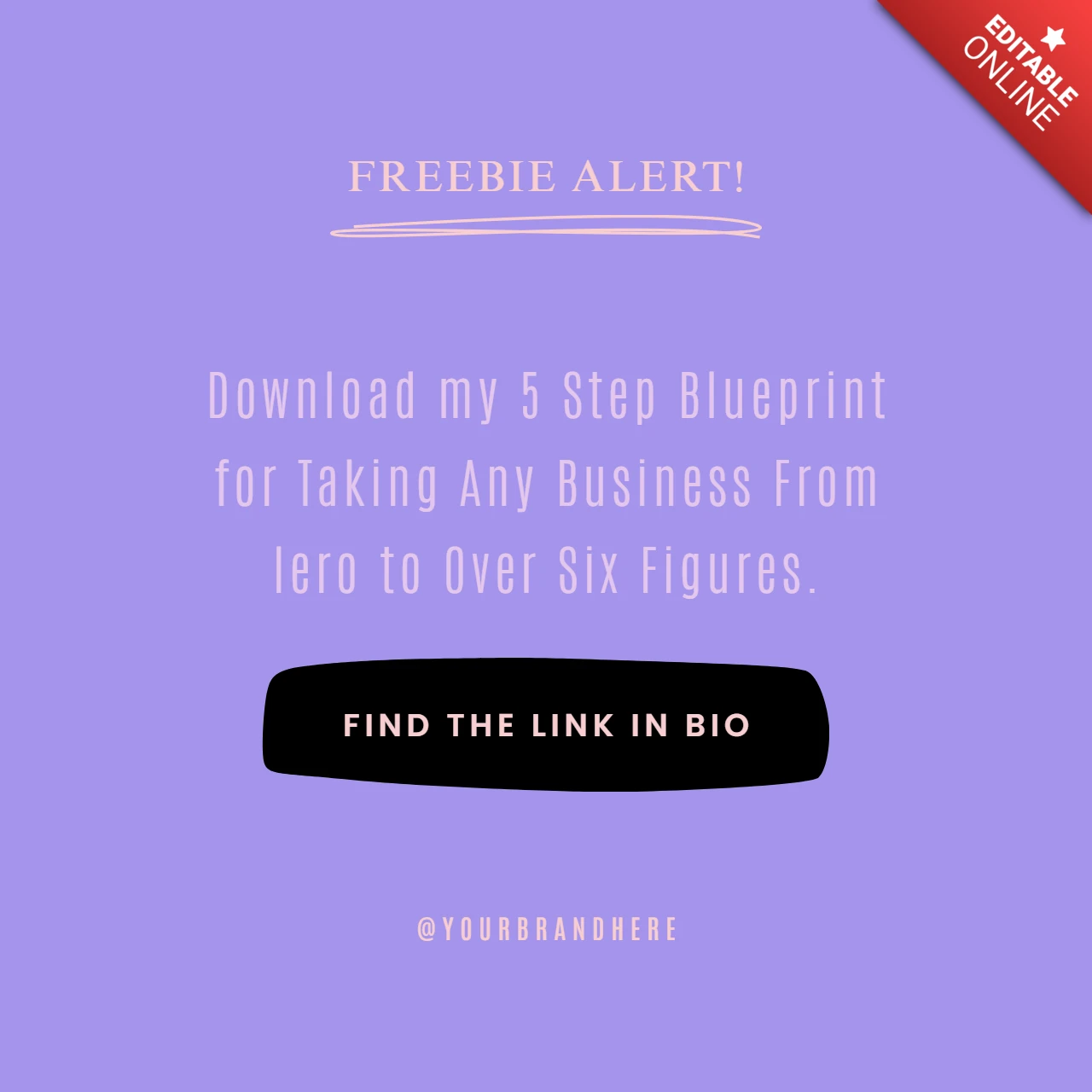 Purple blog article instagram post design template