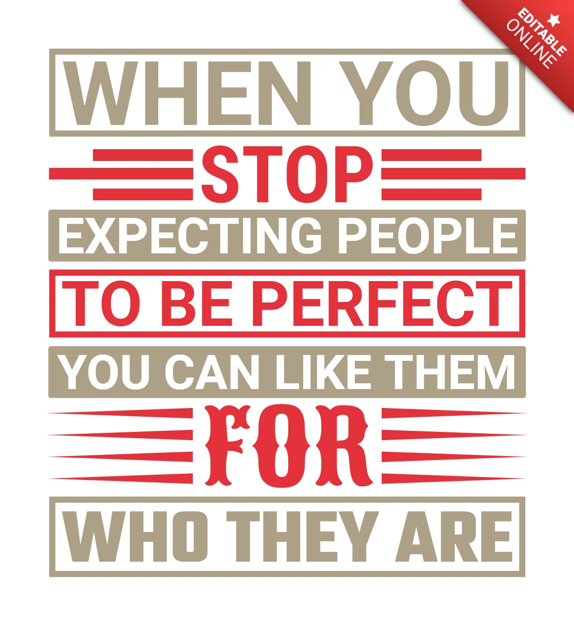 Vintage Typography Quote Design Template for Inspirational Artwork