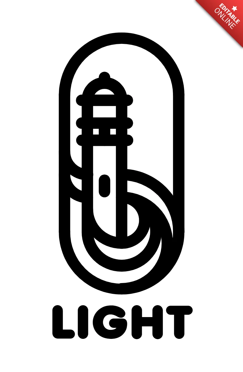 Licht Logo Design Vorlage schwarz