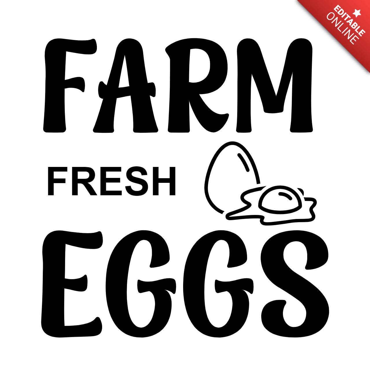 Farm Fresh Eggs Cooking T-Shirt Design Template