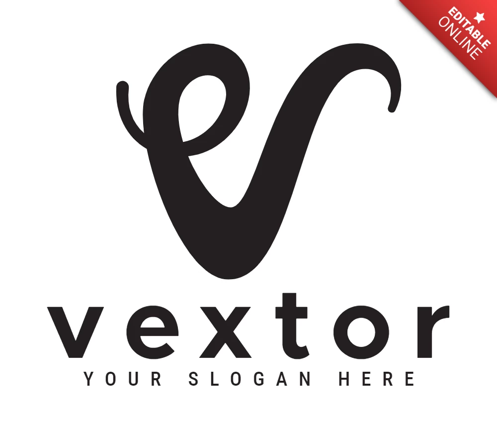 Vextor V Letter Graphic Logo Design Template