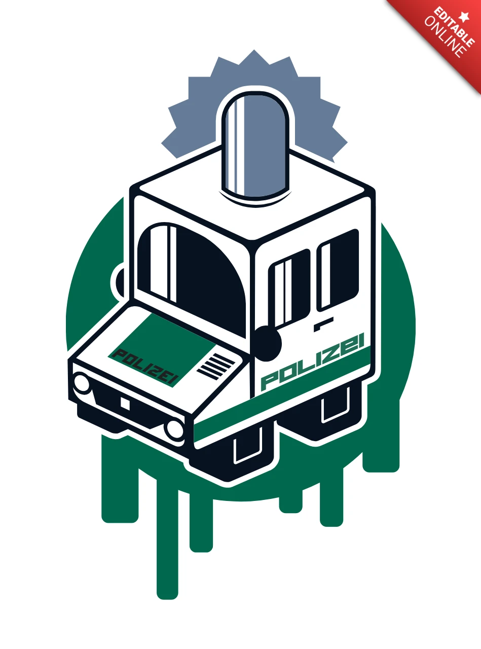 Modèle de t-shirt pour la voiture de Polizei