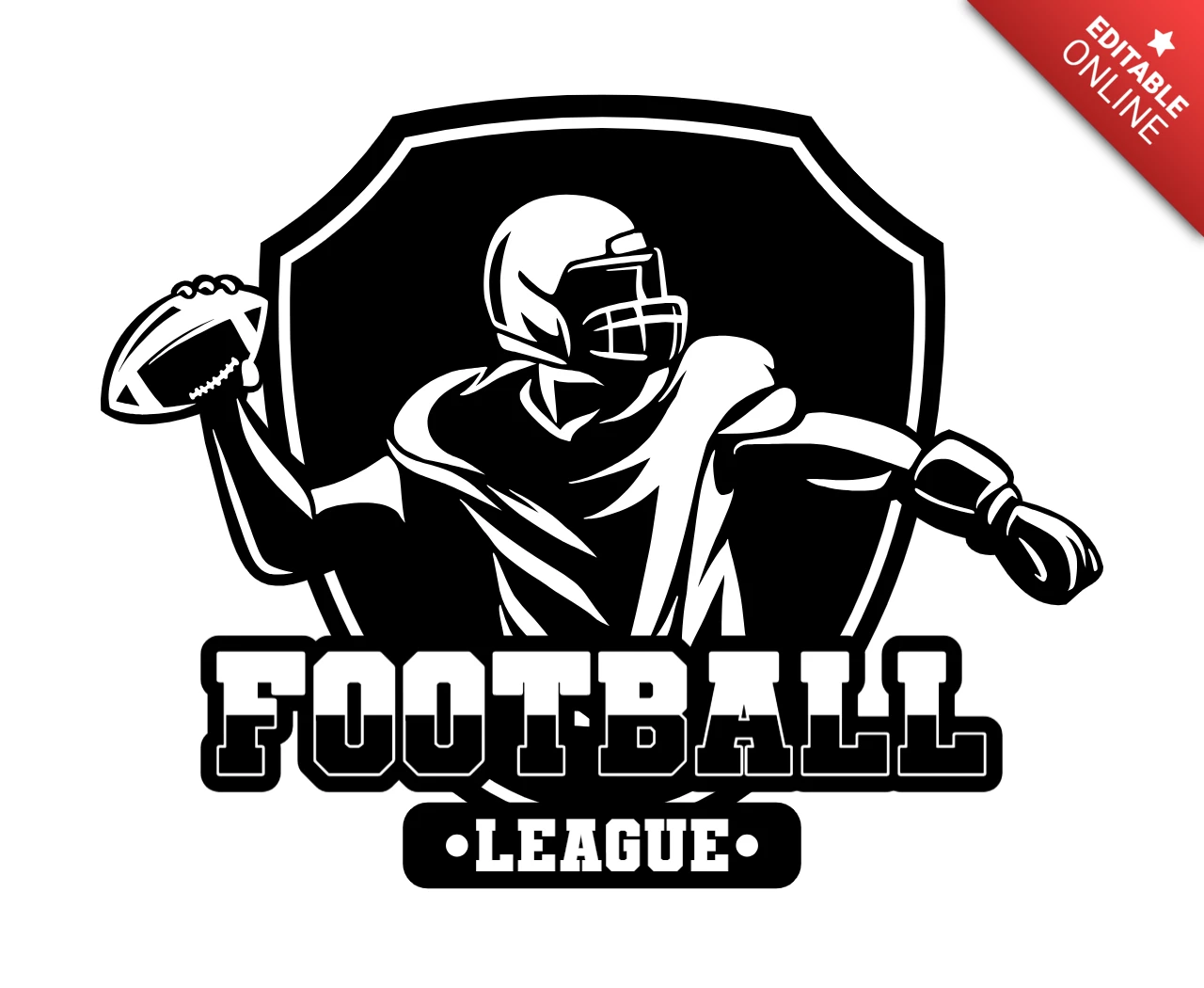 Modèle de logo pour le badge de la ligue de football américain