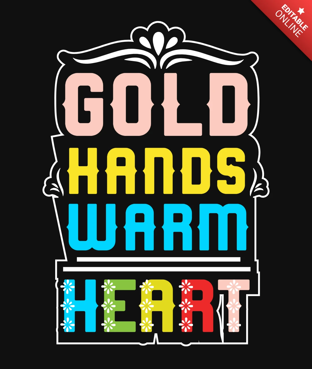 Hands Warm Heart Winter T-Shirt Design Template