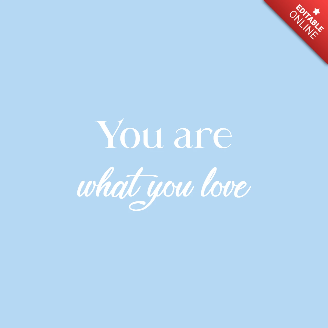 Minimal Love Quote Instagram Post Design Template