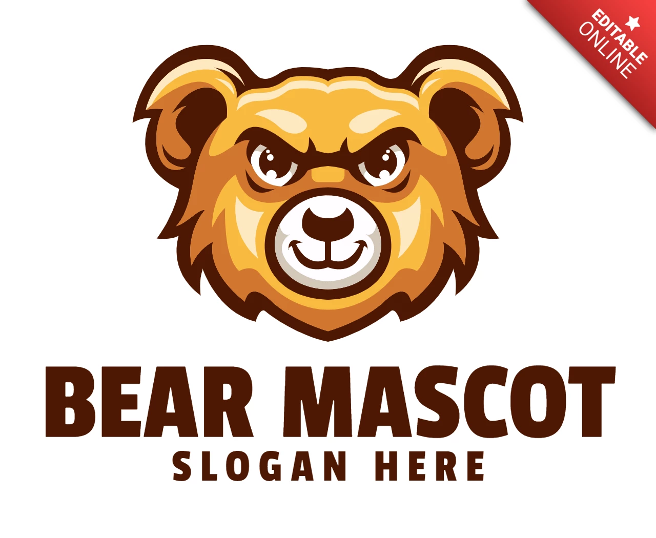 Bear Mascot Logo Design Template
